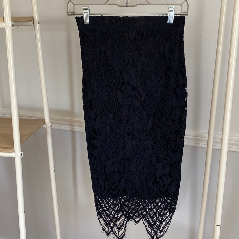 Material Girl Black Lace pencil Skirt